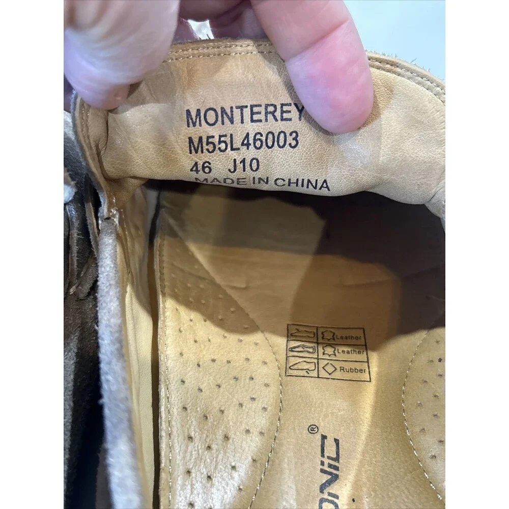 Steptronic Men's 46 Suede Sheepskin Soft Comfort Loafers Shoes Monterey